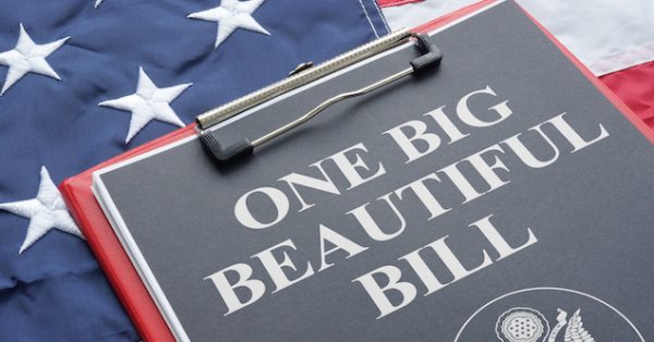 One Big Beautiful Bill Act is shown using a text and US flag